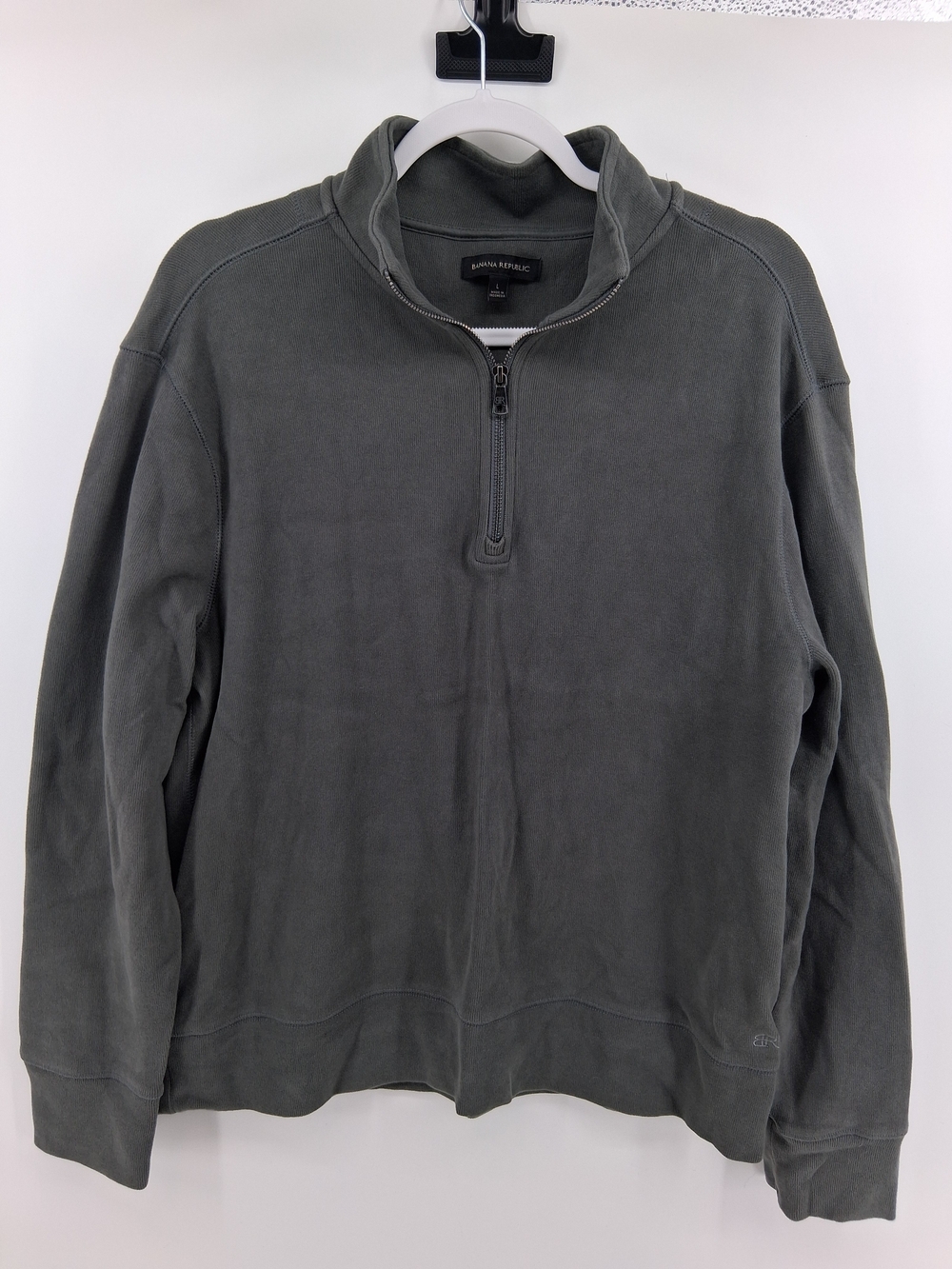 Banana Republic Men's Charcoal Half-Zip Pullover